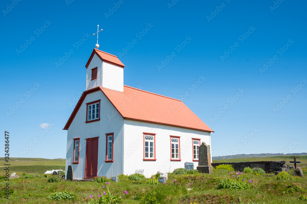 Grafarkjirkja church in Skaftardalur in south Iceland