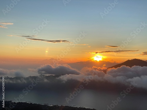 sunset over lake