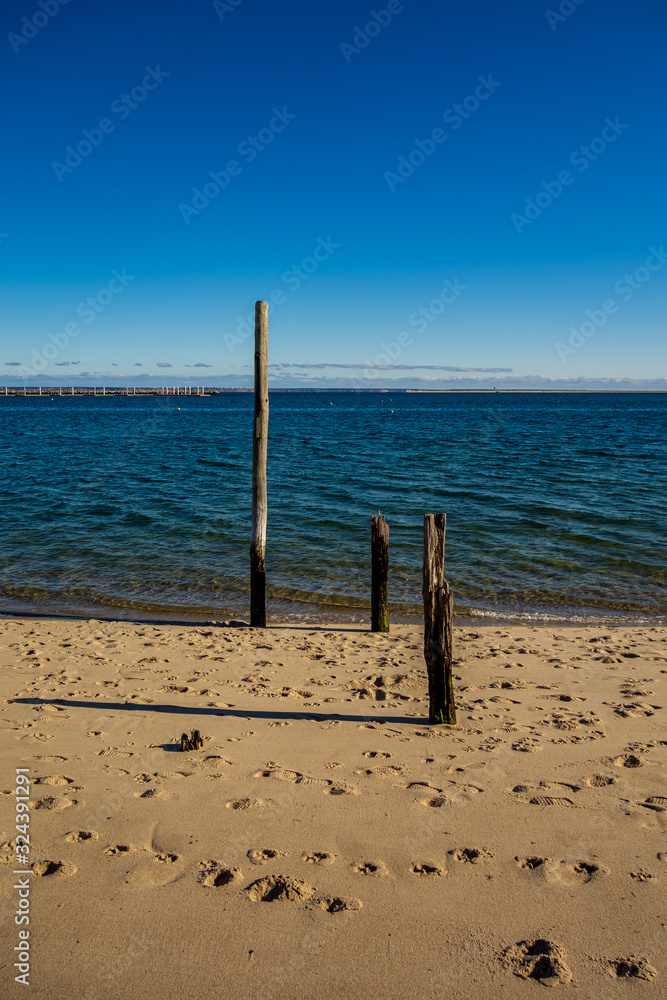 Old pier posts on beach - Prvincetown, Massachusetts