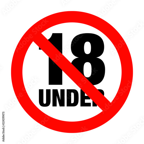no under eighteen entry badge