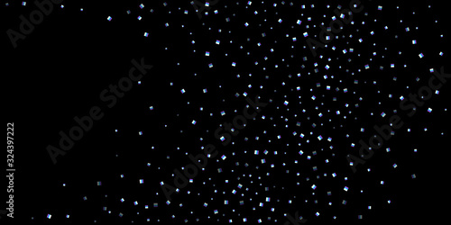 Rainbow, iridescent rectangle, shiny confetti.