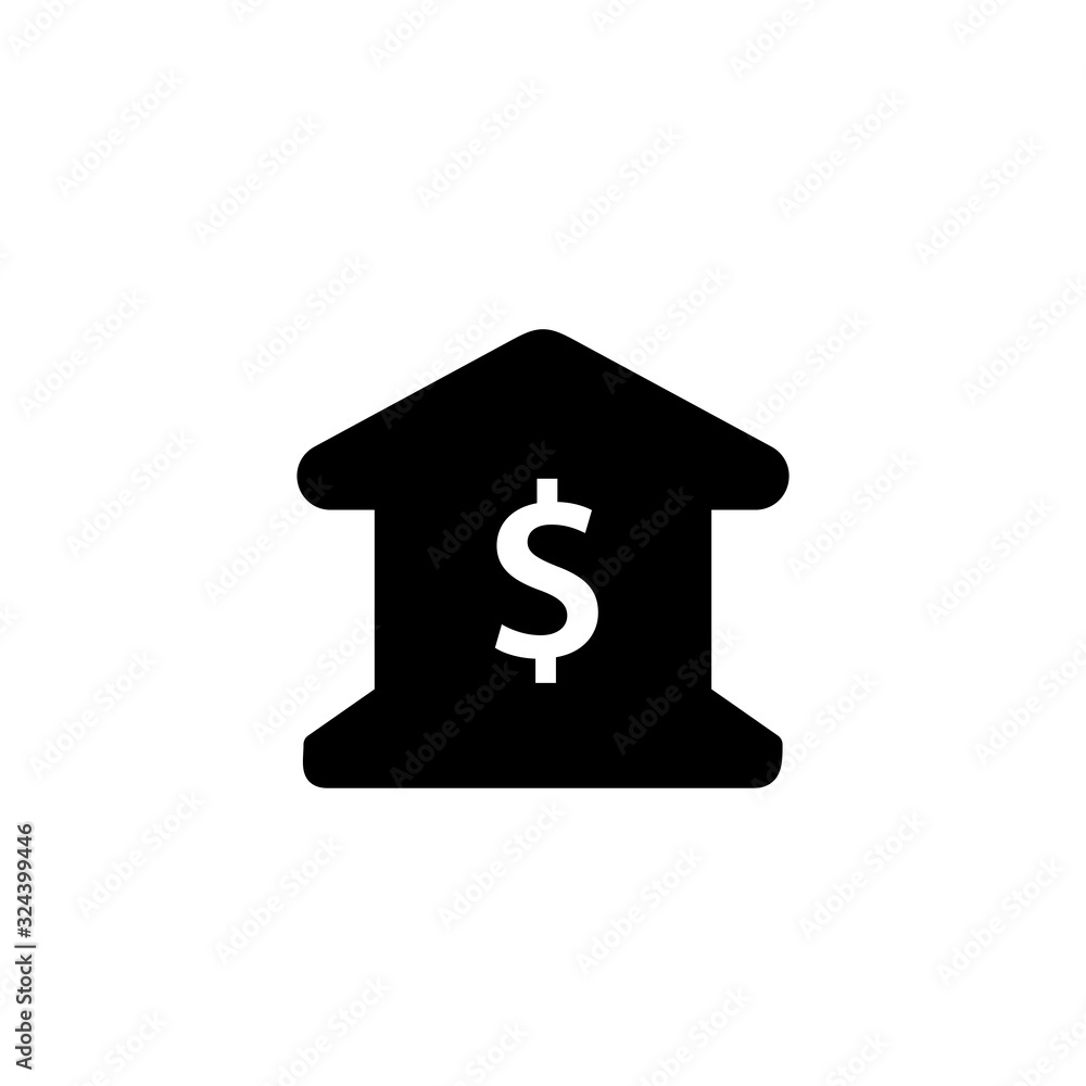 Obraz premium Vector illustration, bank icon design