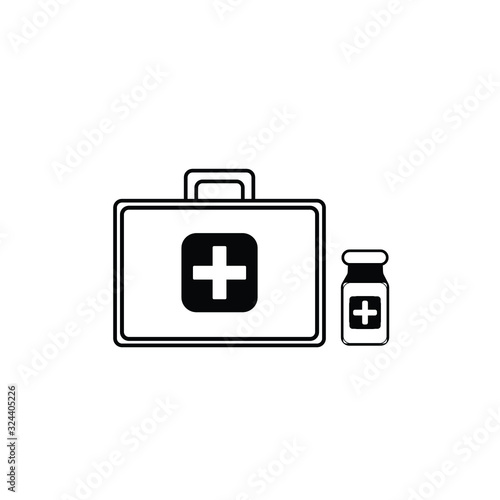 Free Download bag and bottle medicine icon - GFXLoad