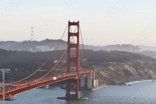 San Francisco Golden Gate Bridge From Marin Headlands Overlook 