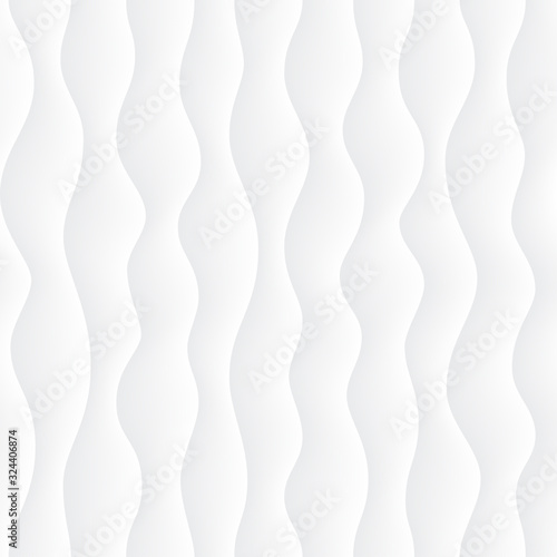 White paper seamless background. Vecor wavy pattern
