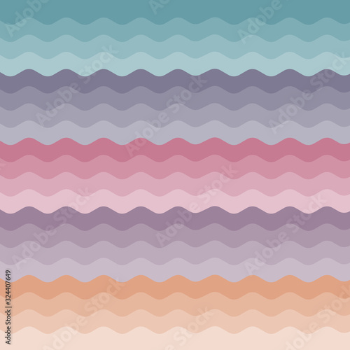 Abstract beautiful multi shade color wave background texture vector illustration.