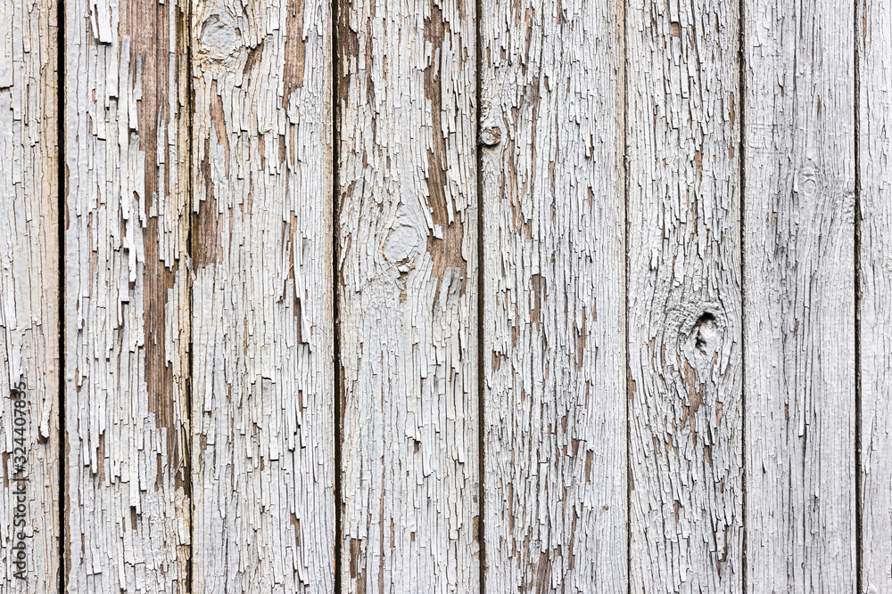 background. old wooden fence with peeling white paint. background. old wooden fence with peeling white paint.