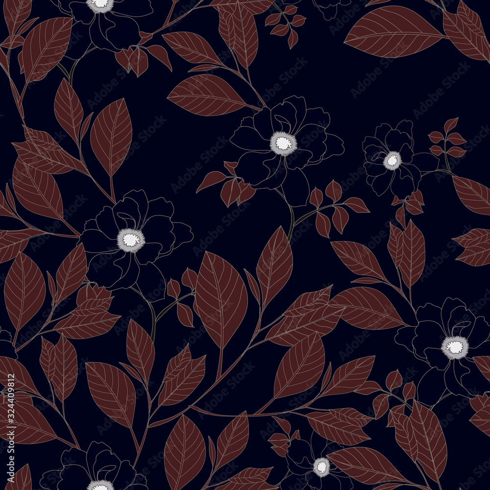 Beautiful seamless floral pattern background. Beautiful seamless floral pattern background.
