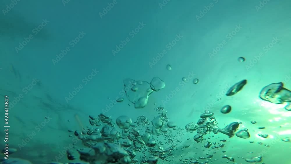 Slow motion underwater bubbles video Slow motion underwater bubbles video