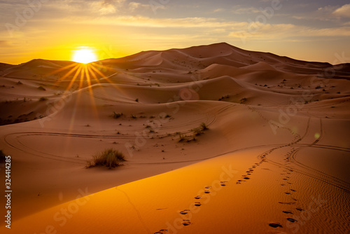 Sunrise in Sahara desert, Morocco © Alexander