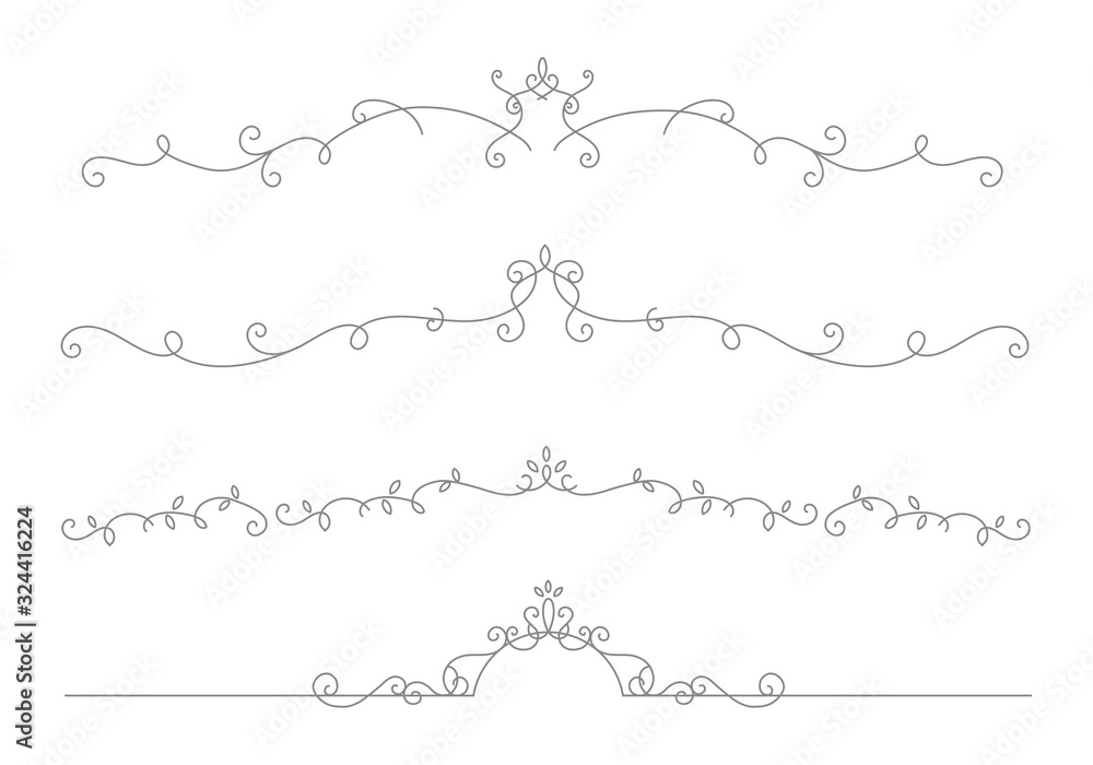 Obraz premium エレガントな飾り罫セット
