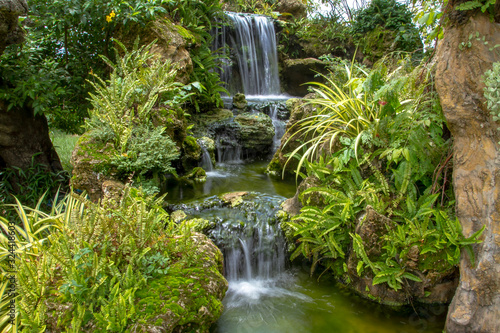 waterfall in japanese garden