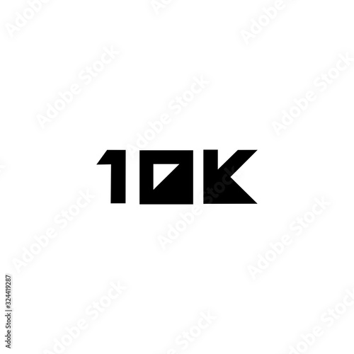 10K Followers celebration logotype vector