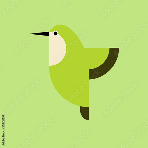 Colibri bird vector. colibri bird vector icon in flat style.