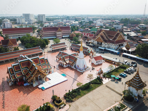 30 january 2020-Sakornnakorn::aerial view of Phra That Choeng Chum Temple photo