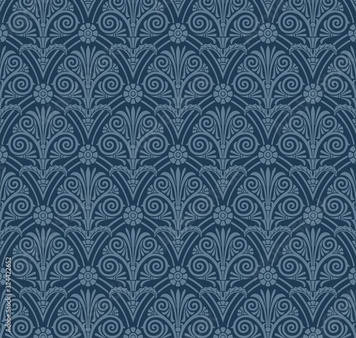 Paisley floral pattern   textile swatch   India 