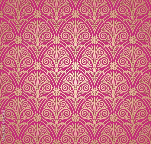 traditional paisley floral pattern , textile swatch , royal India	