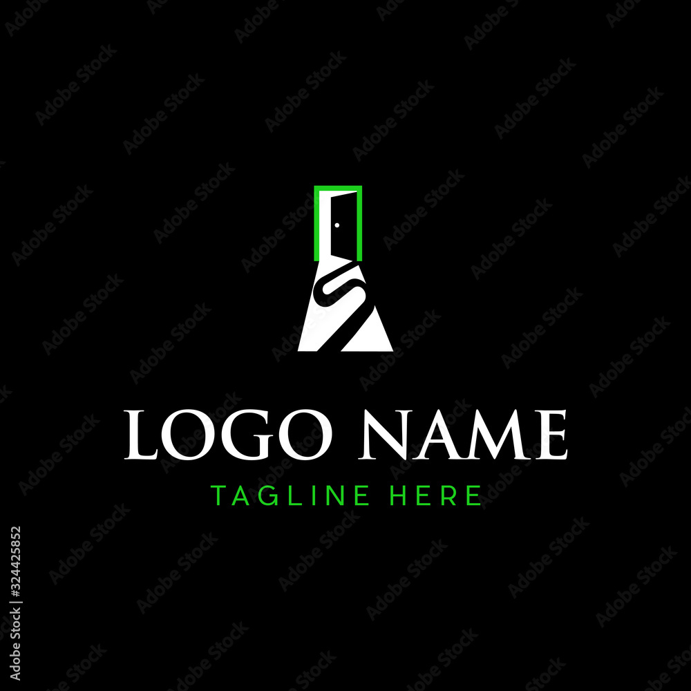 Letter S Open Door Interior Abstract Creative Modern Icon Logo Design Template Element Vector Letter S Open Door Interior Abstract Creative Modern Icon Logo Design Template Element Vector