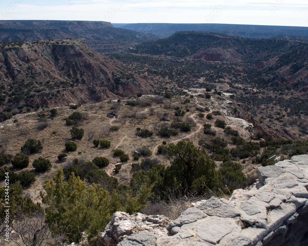 View of the Palo Duro Canyon in Texas.
