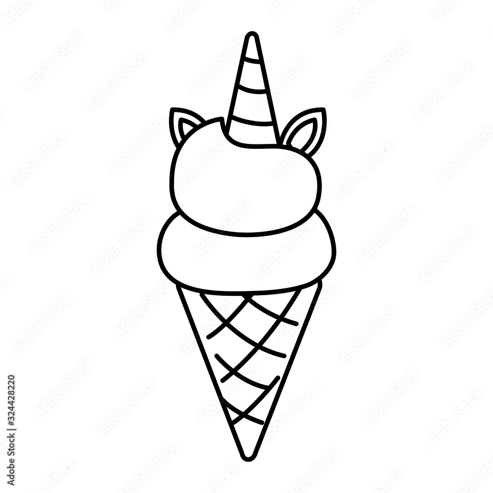cute unicorn ice cream isolated icon vector illustration design cute unicorn ice cream isolated icon vector illustration design