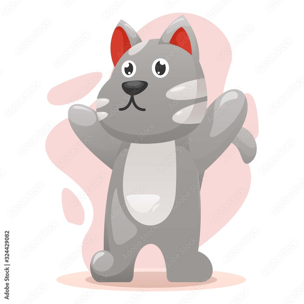 Cute cat mascot cartoon vector Cute cat mascot cartoon vector