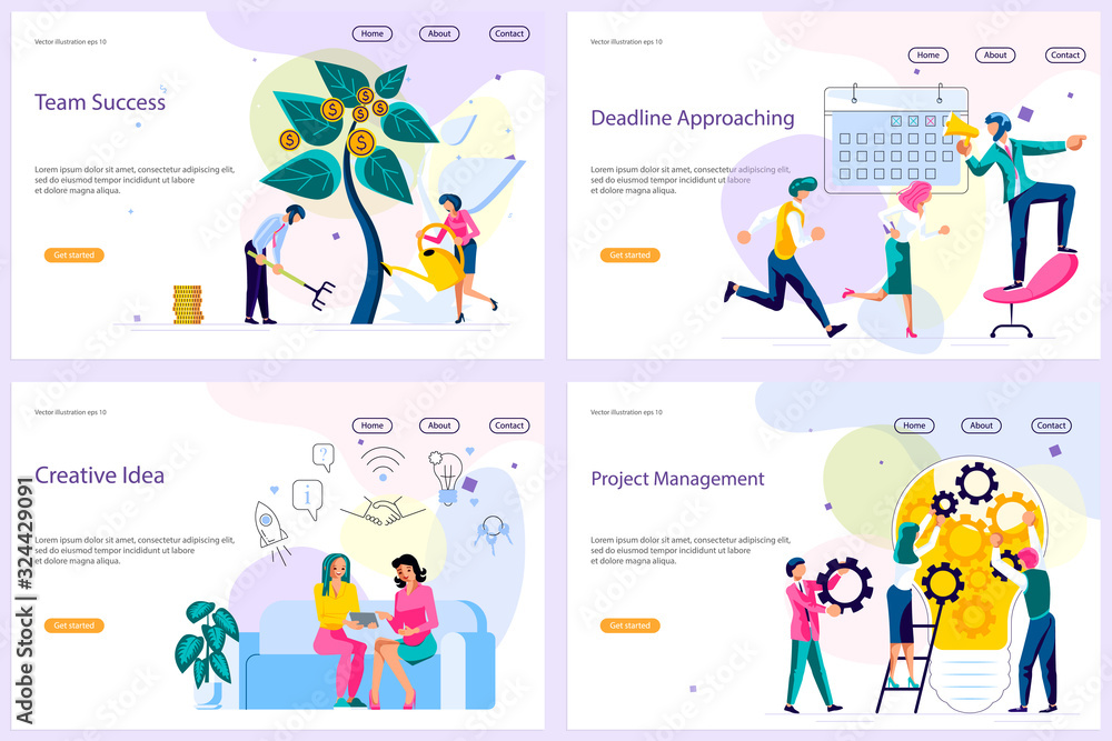 Business people landing page Business people landing page