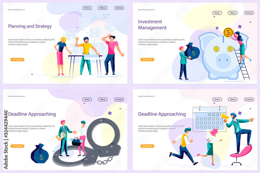 Business people landing page Business people landing page