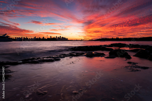Sydney Harbour at sunset  Sydney Australia