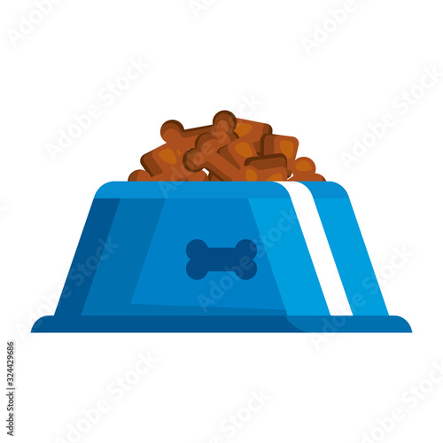 dish food dog animal isolated icon vector illustration design