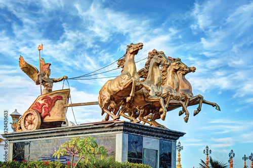 SHARM EL SHEIKH, EGYPT - JANUARY 21, 2019 : The Pharaoh's Chariot Sculpture in Hollywood - entertainment center photo
