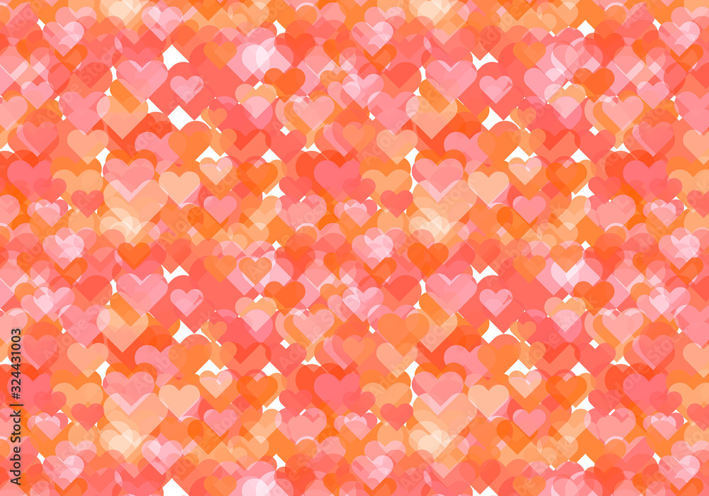 背景 ハート 愛 恋 愛情 かわいい 好き プレゼント ギフト 橙 オレンジ 赤 Stock Illustration Adobe Stock