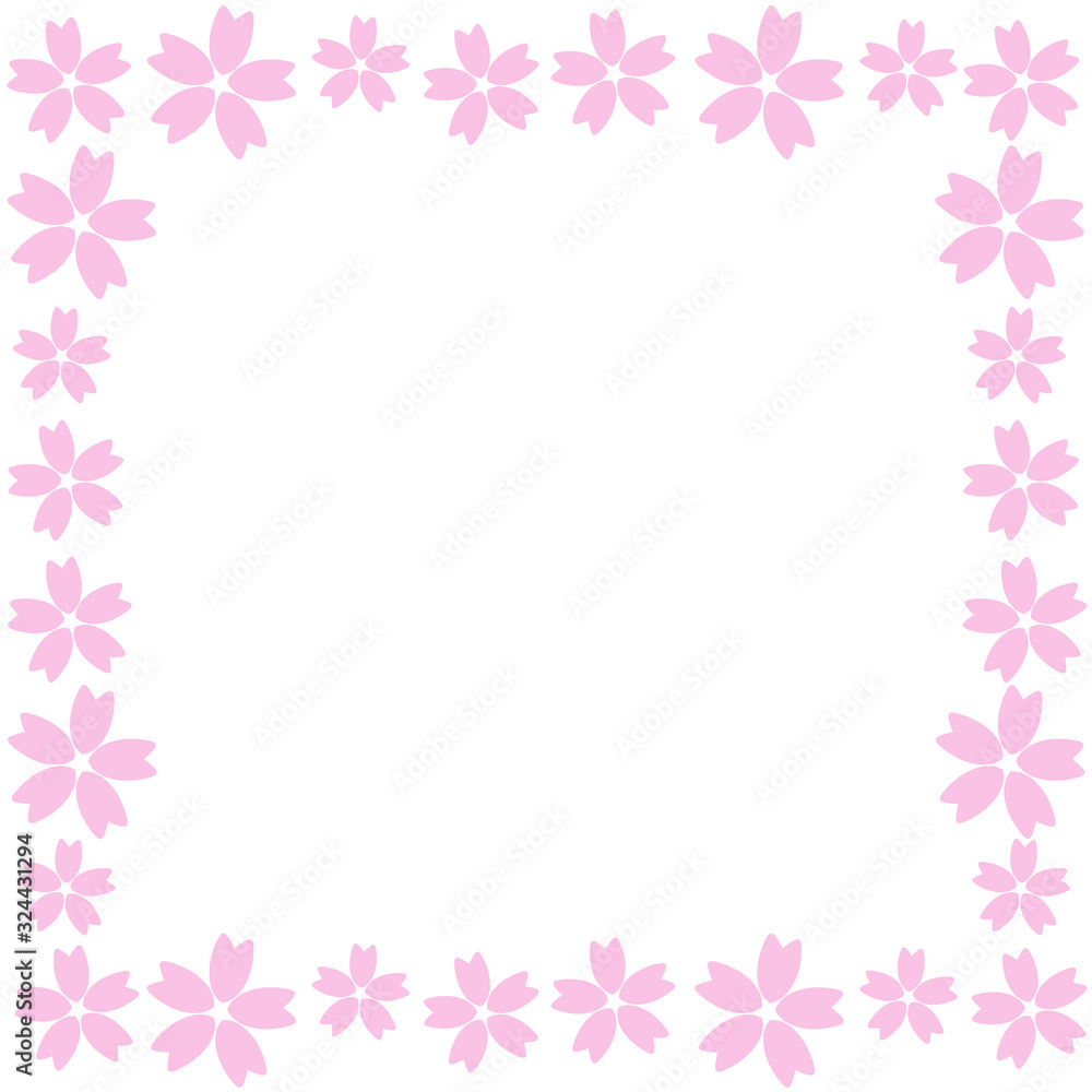 桜フレーム　正方形　ピンク