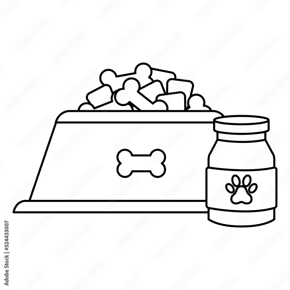 dish food dog animal isolated icon vector illustration design dish food dog animal isolated icon vector illustration design