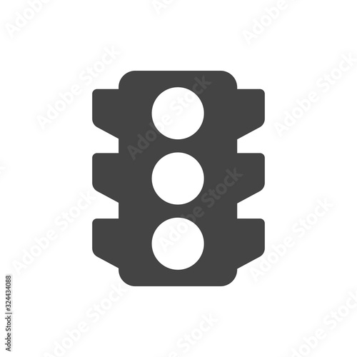 Gray Traffic light icon isolated on white background