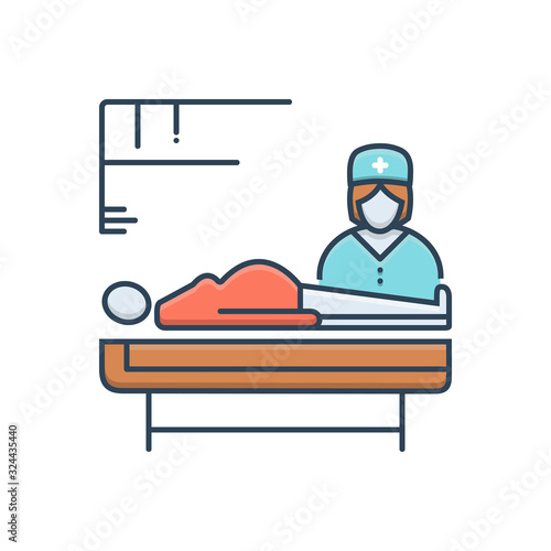 Color illustration icon for obstetrics 