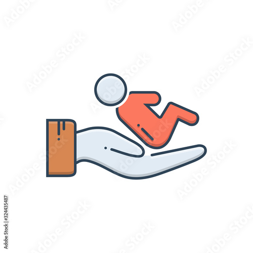 Color illustration icon for postnatal 