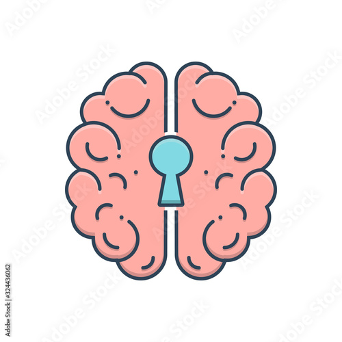 Color illustration icon for psychiatry