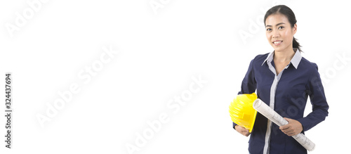 pretty Woman construction worker with hard hat