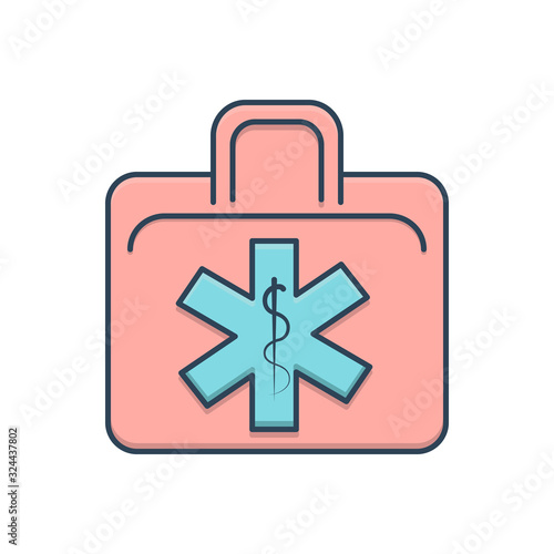 Color illustration icon for EMS  