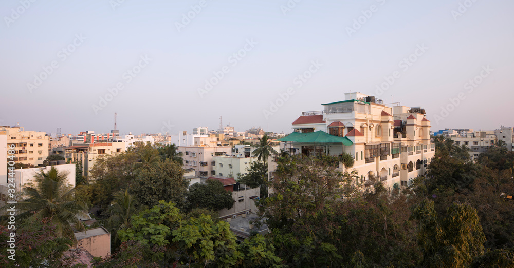 Panoramic view of Hyderabad city