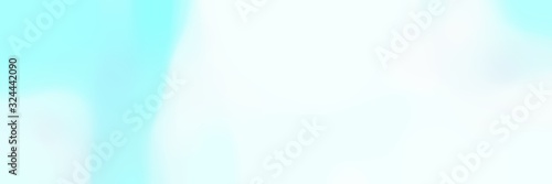blurred bokeh iridescent horizontal background bokeh graphic with mint cream, pale turquoise and light cyan colors space for text or image