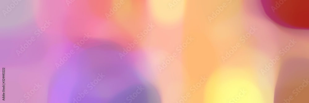 soft blurred iridescent horizontal background bokeh graphic with tan, pastel magenta and khaki colors space for text or image