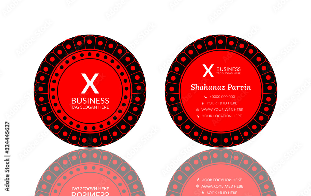 Circle Business Cards Design. pin button design Circle Business Cards Design. pin button design