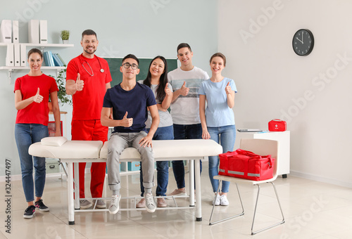 Group of people with instru...