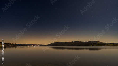 Starry lakeside