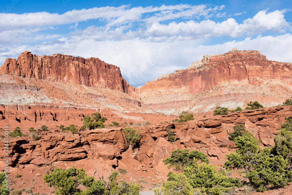 View from Panorama Point lookout at Capitol Reef National Park - Utah, USA