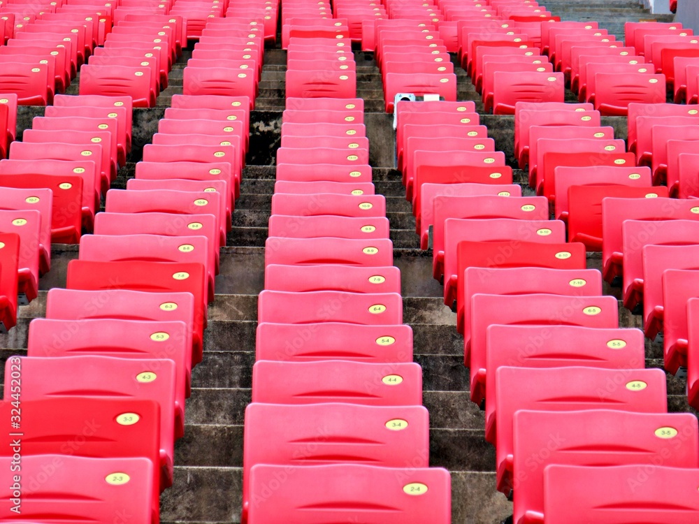 Fototapeta premium red chairs