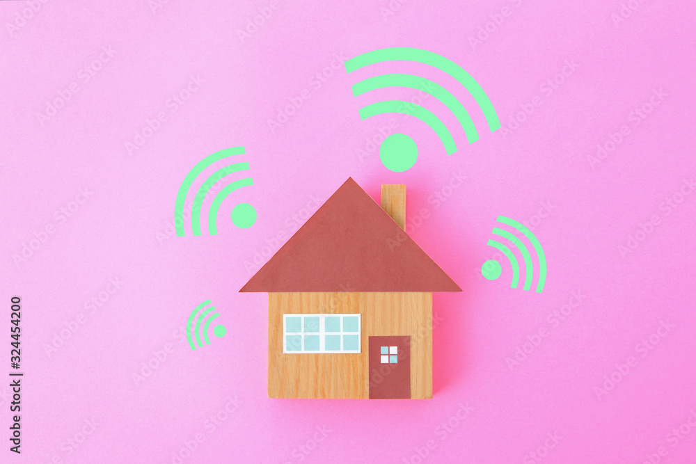 住宅とワイファイのイメージ 住宅とワイファイのイメージ