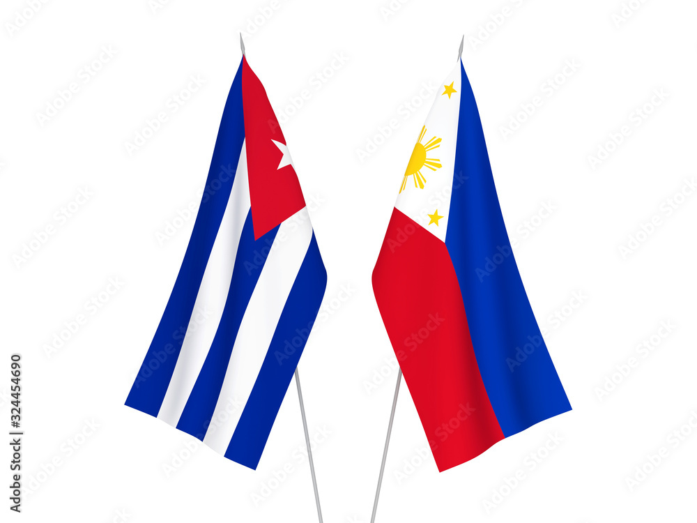 Cuba and Philippines flags
