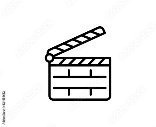 Clapperboard line icon